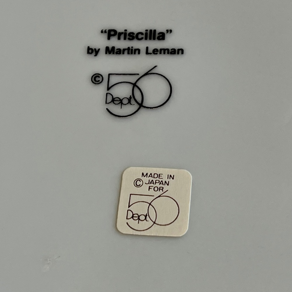 Dept 56 Martin Leman Priscilla Cat Collector Plate Japan Tuxedo Cat Folk Art 9" - Picture 3 of 4